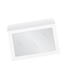 Office Window Flaps White Kraft SUB 28Full View Flat / Open SideInside Side SeamsZip Stick ...